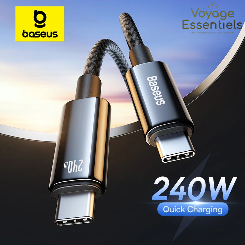 Cable USB C 240W - Charge Très Rapide Baseus