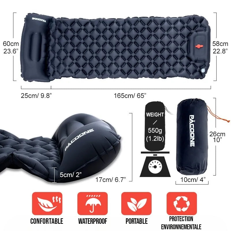 Matelas gonflable Ultra Léger - Avec pompe Automatique