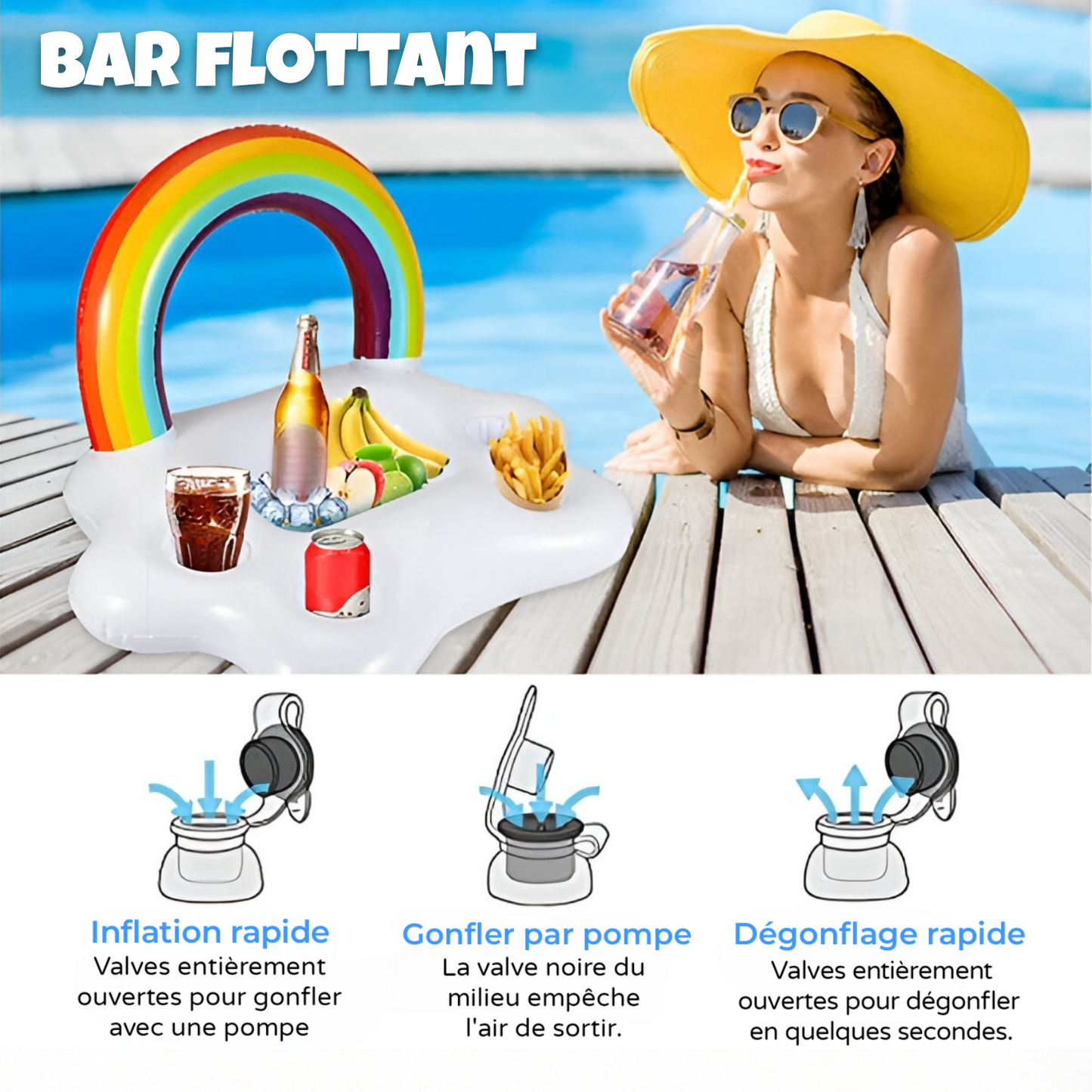 Bar flottant Apéro - Arc en ciel