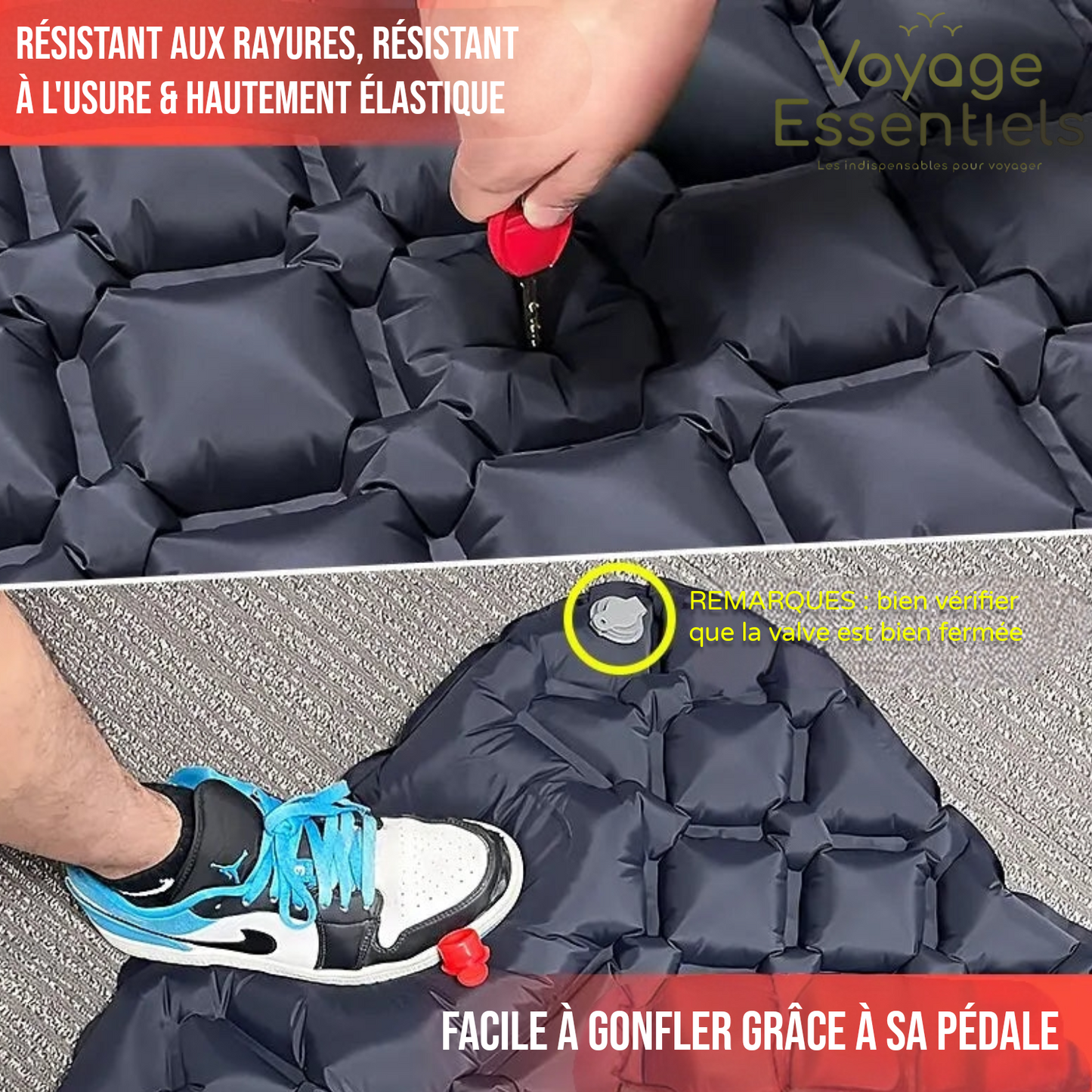 Matelas gonflable Ultra Léger - Avec pompe Automatique