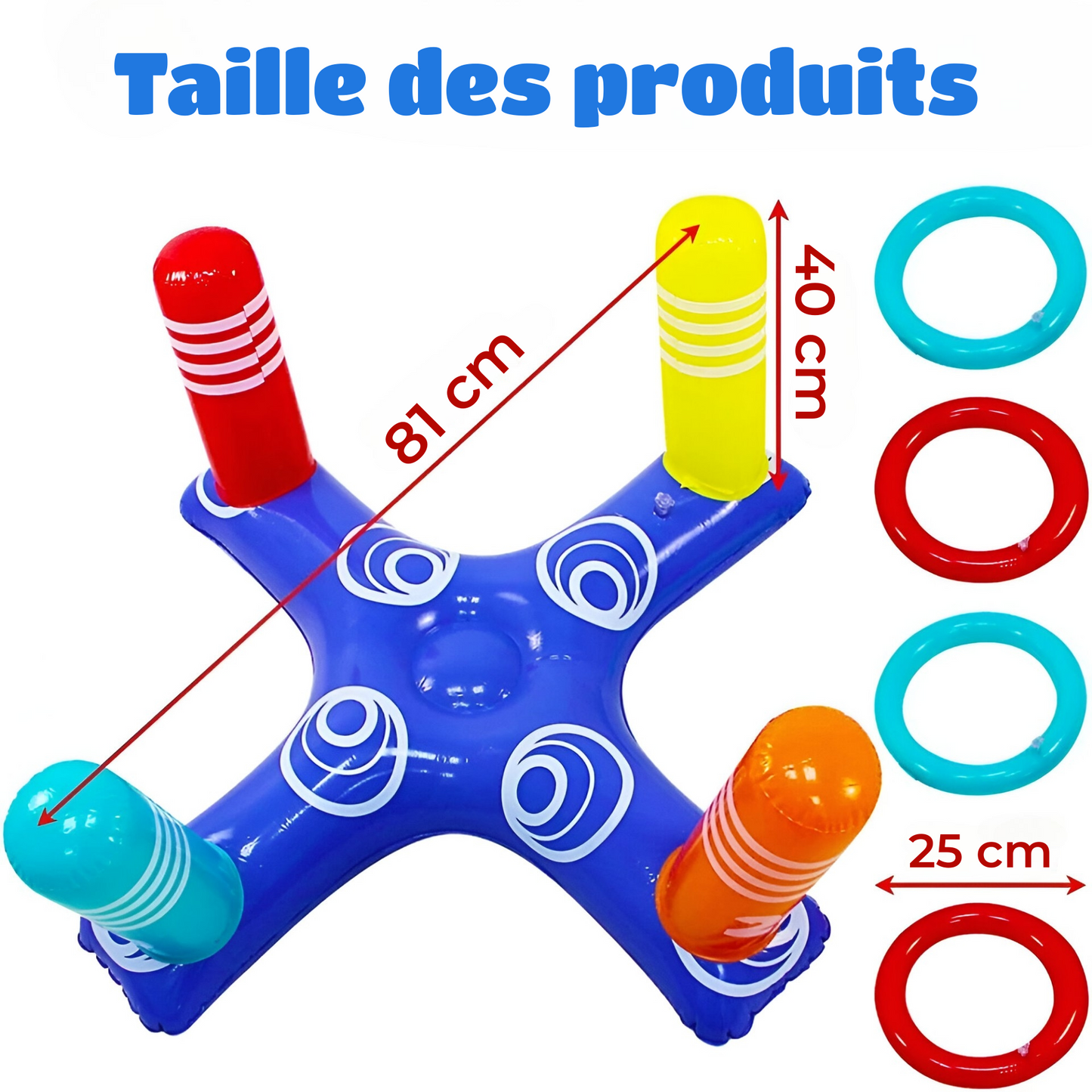 Jeu de lancer gonflable - Les anneaux