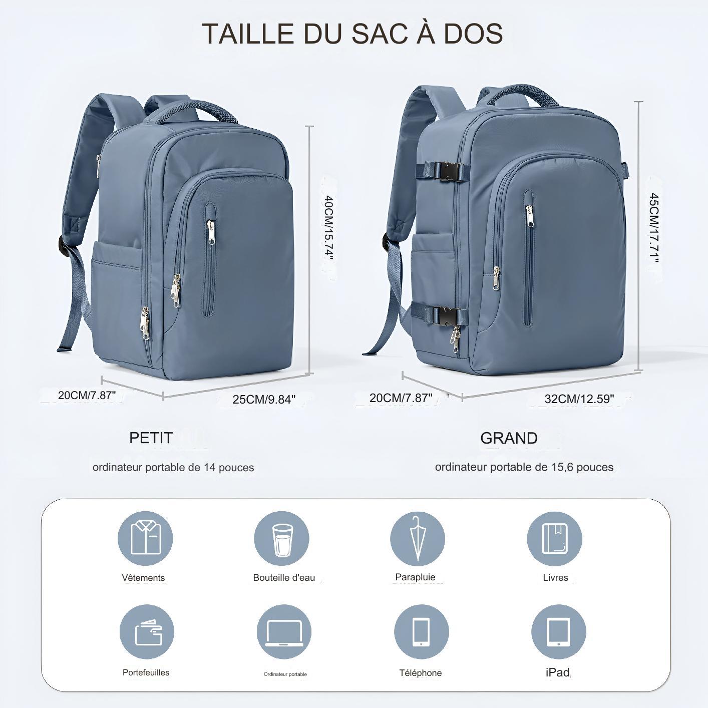 Sac à dos de Voyage - Compatible avec compagnie Low cost