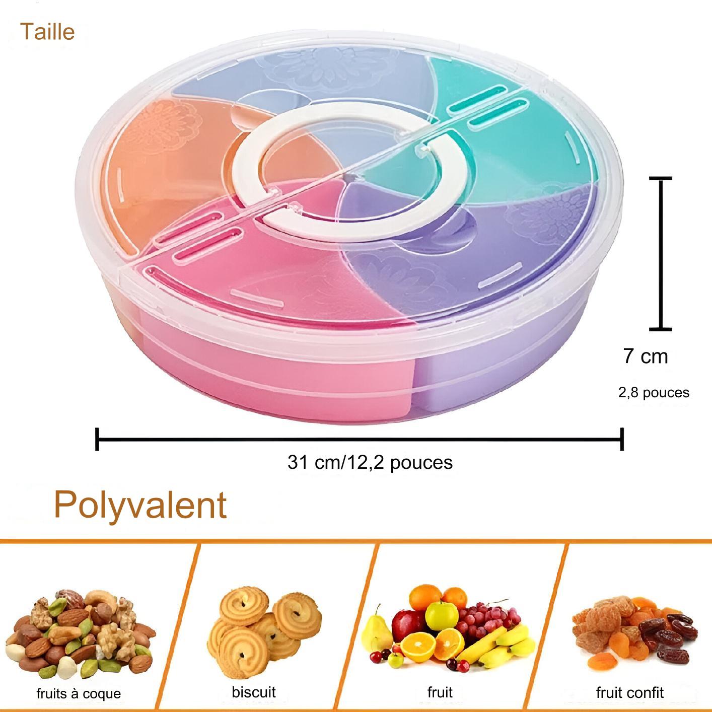 Boite à snack ronde - 5 compartiments