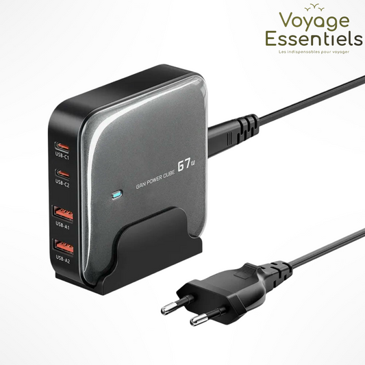 Station de charge USB A1/A2+ USB C1/C2 - 67W Toocki