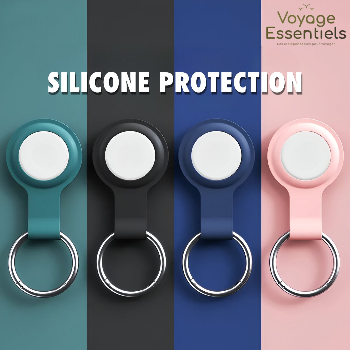 Porte-Clés Protection Airtag - En Silicone