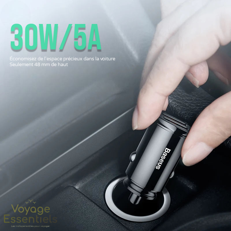 Chargeur voiture 30W - USB A / USB C