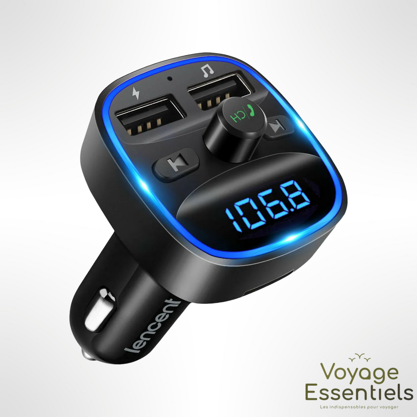 Transmetteur FM Bluetooth - Chargeur double USB